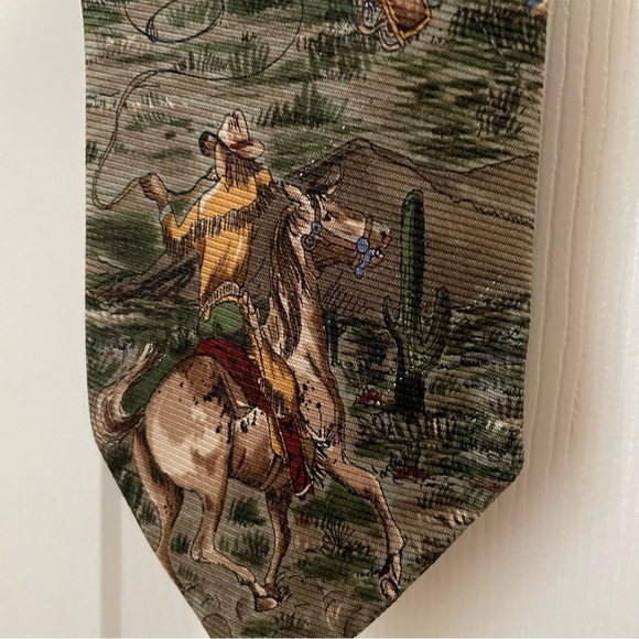 Vintage Polo Silk Cowboy Tie - Picture 2 of 8